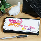 Custom Printed Shop Til' You Drop Checkbook Wallet U16028